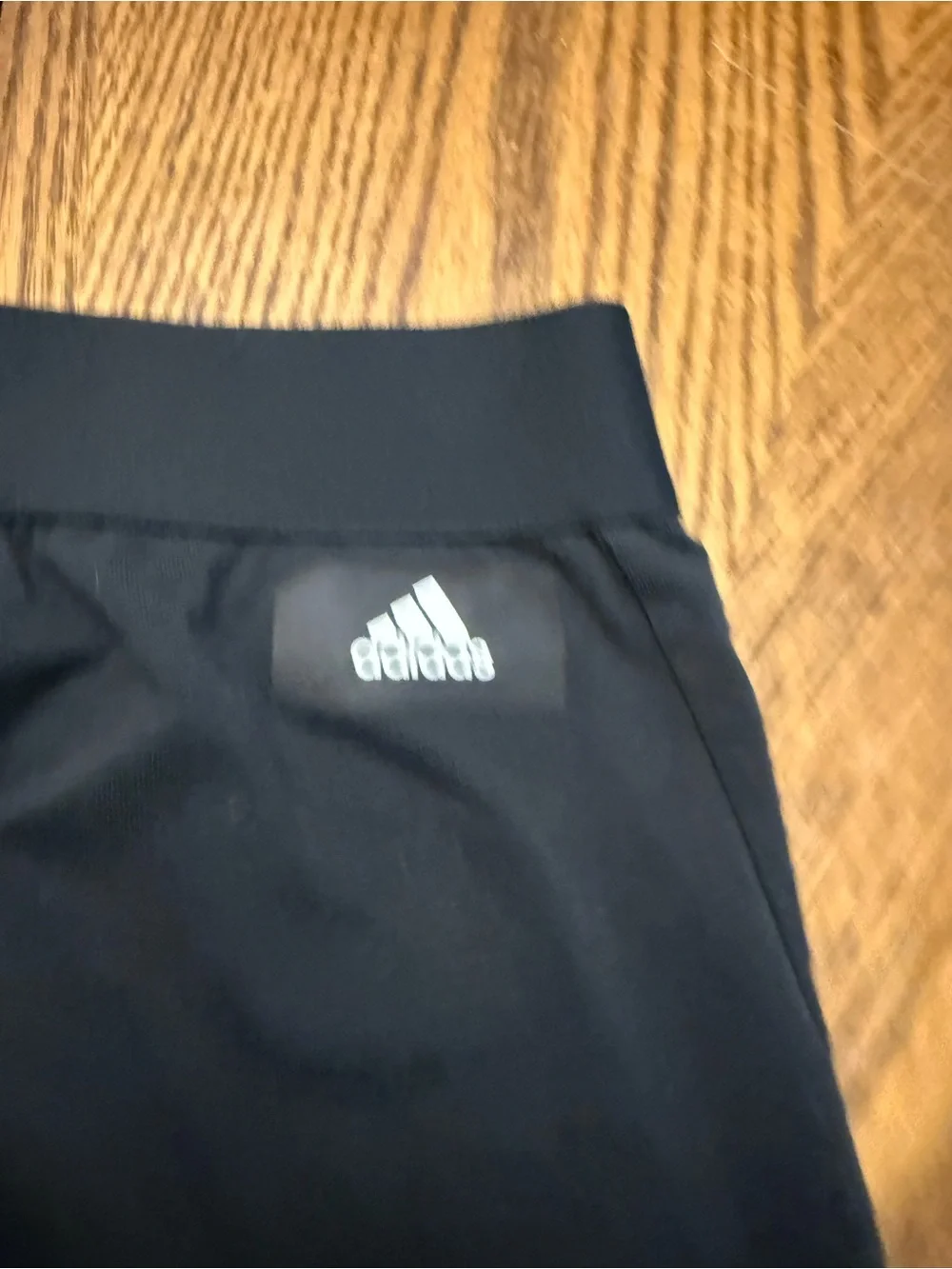 adidas Black Leggings with Peach & Lavender Floral Print